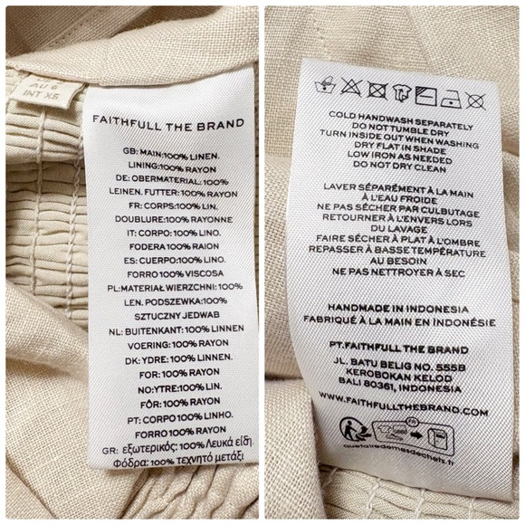 NWT Faithfull Antibes Linen Strapless Top & Maxi Skirt Set in Sand - Picture 16 of 16